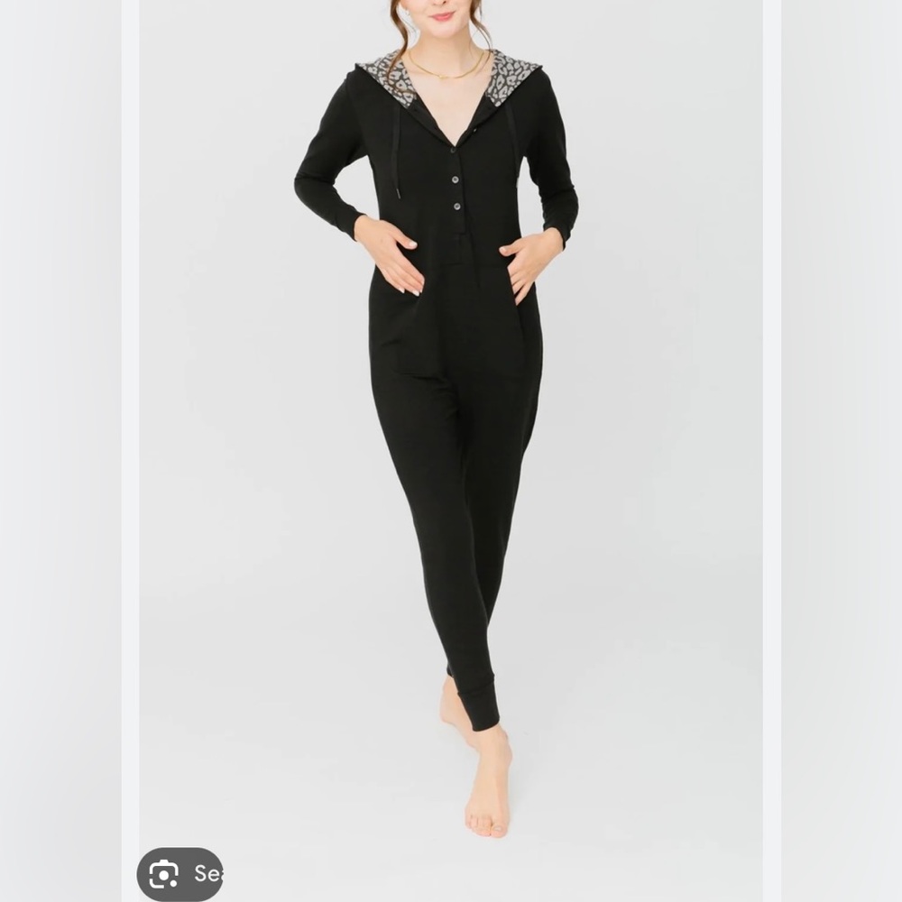NWT Smash + Tess Someday Romper Midnight Leopard M